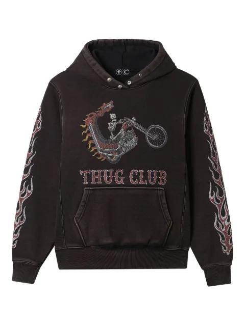 graphic hoodied sweatshirt by THUG CLUB