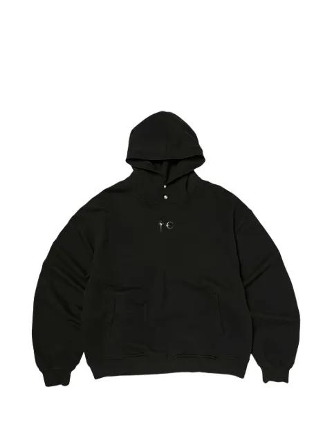 logo-detail long-sleeve hoodie by THUG CLUB