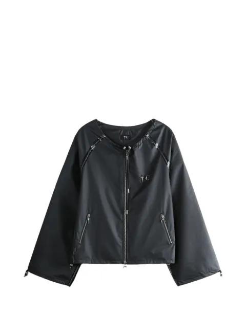 logo-detail zip-up jacket by THUG CLUB