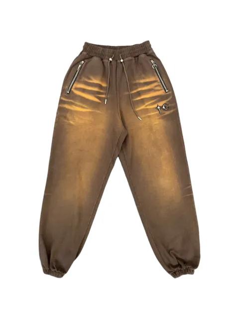washed-effect track pants by THUG CLUB