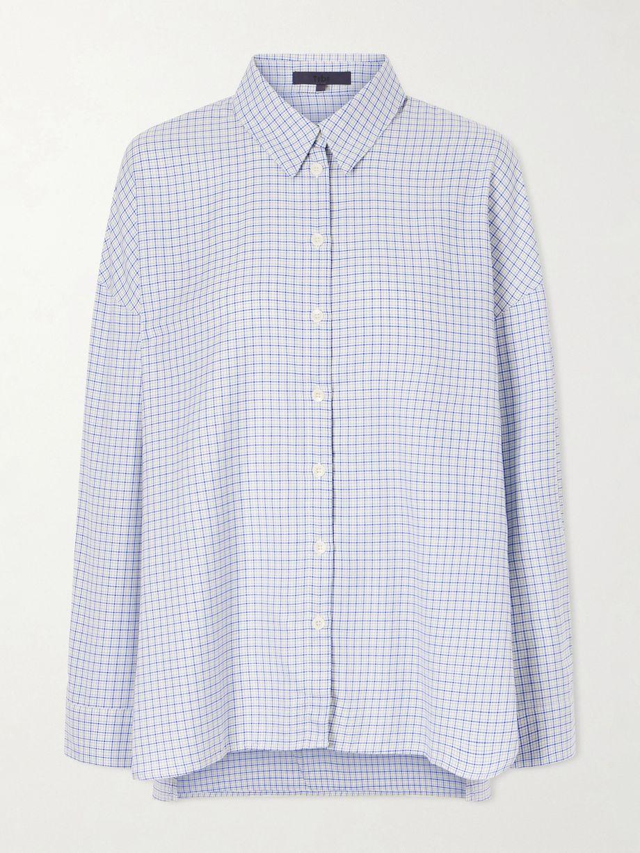 Checked lyocell and cotton-blend shirt by TIBI