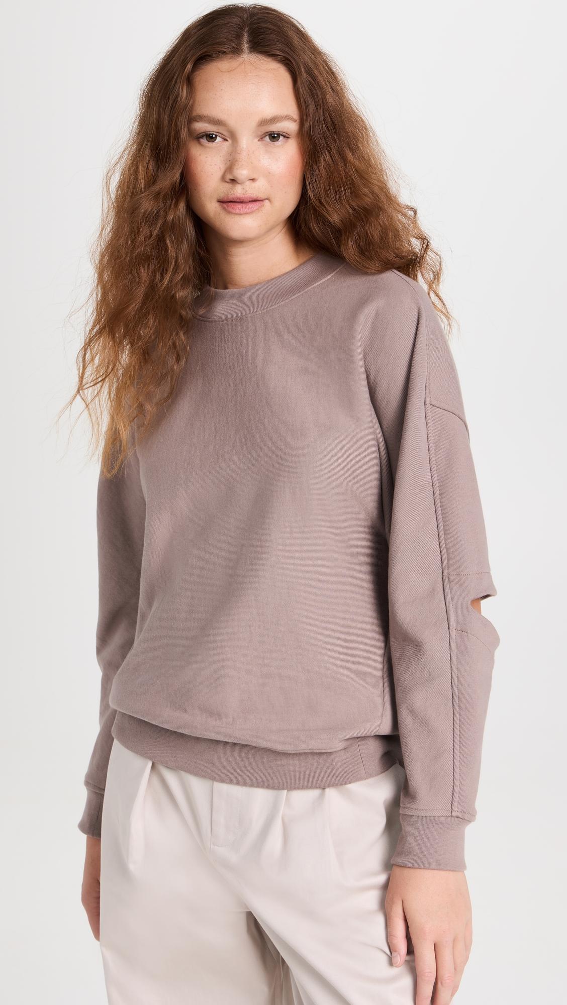 Cocoon Crew Neck Sweatshirt by TIBI