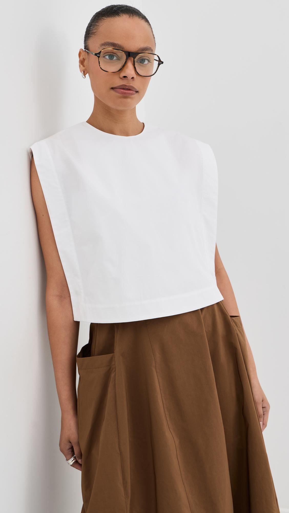 Cropped Square Blouse by TIBI