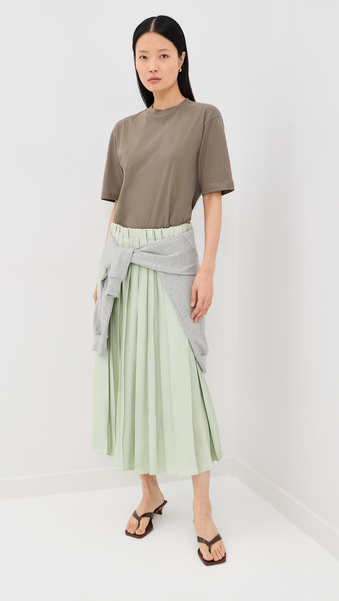 Feather Weight Pleated Pull On Skirt by TIBI