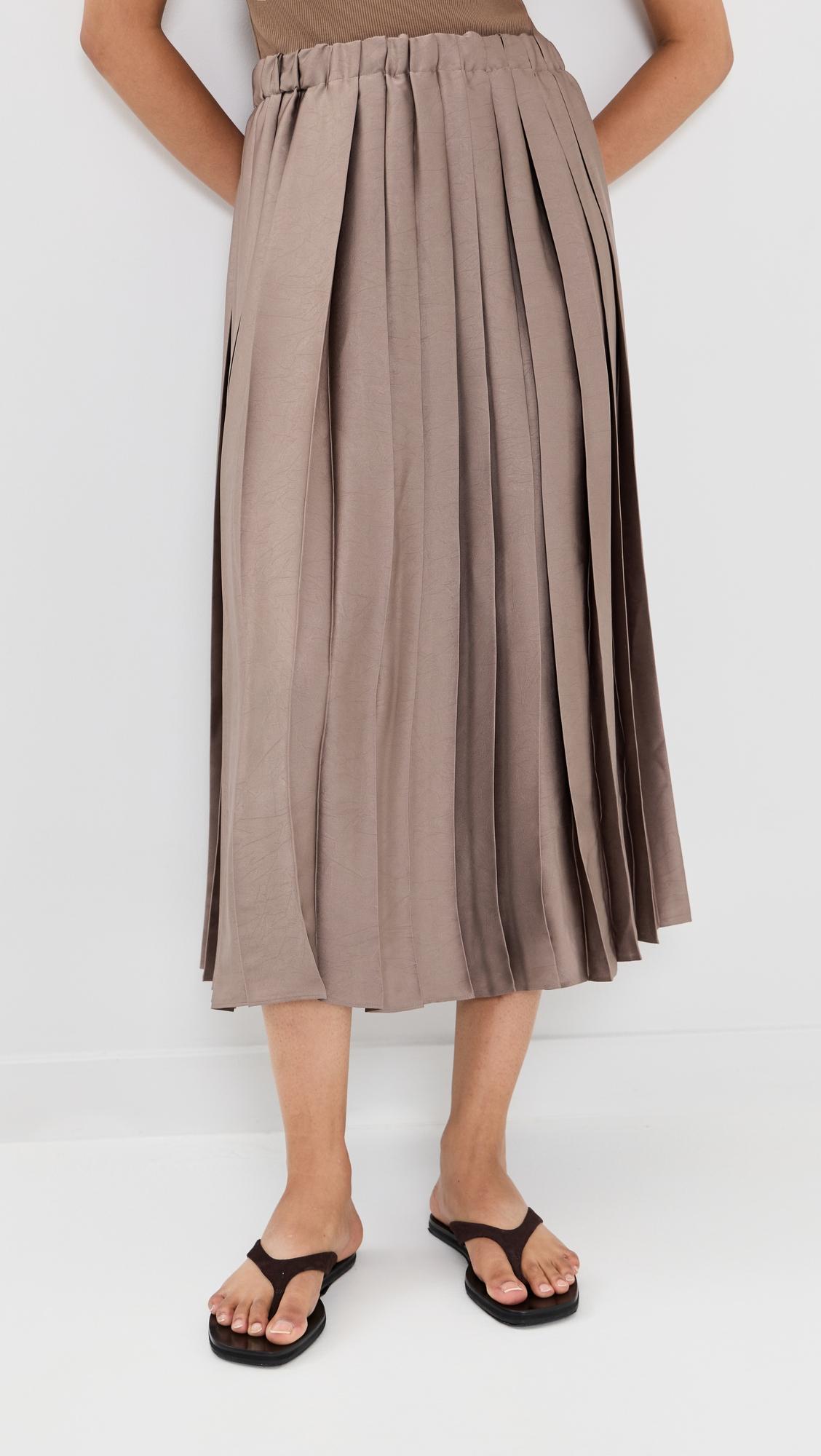 Feather Weight Pleated Pull On Skirt by TIBI