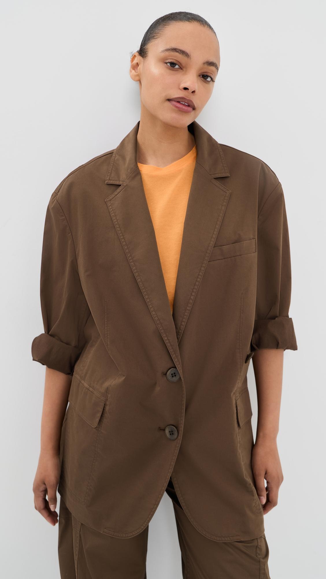 Garment Dyed Cotton Liam Blazer by TIBI