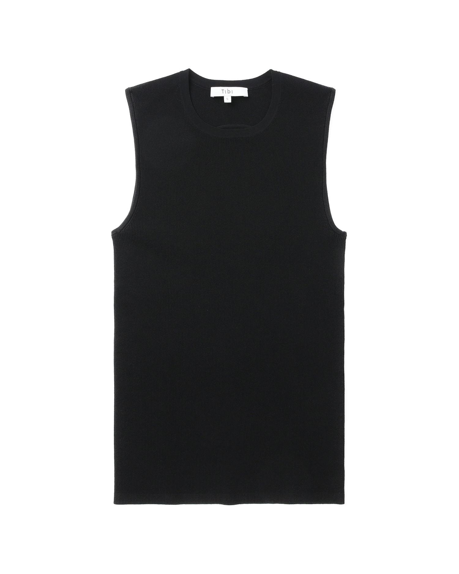 Giselle stretch sweater circle openback tank by TIBI