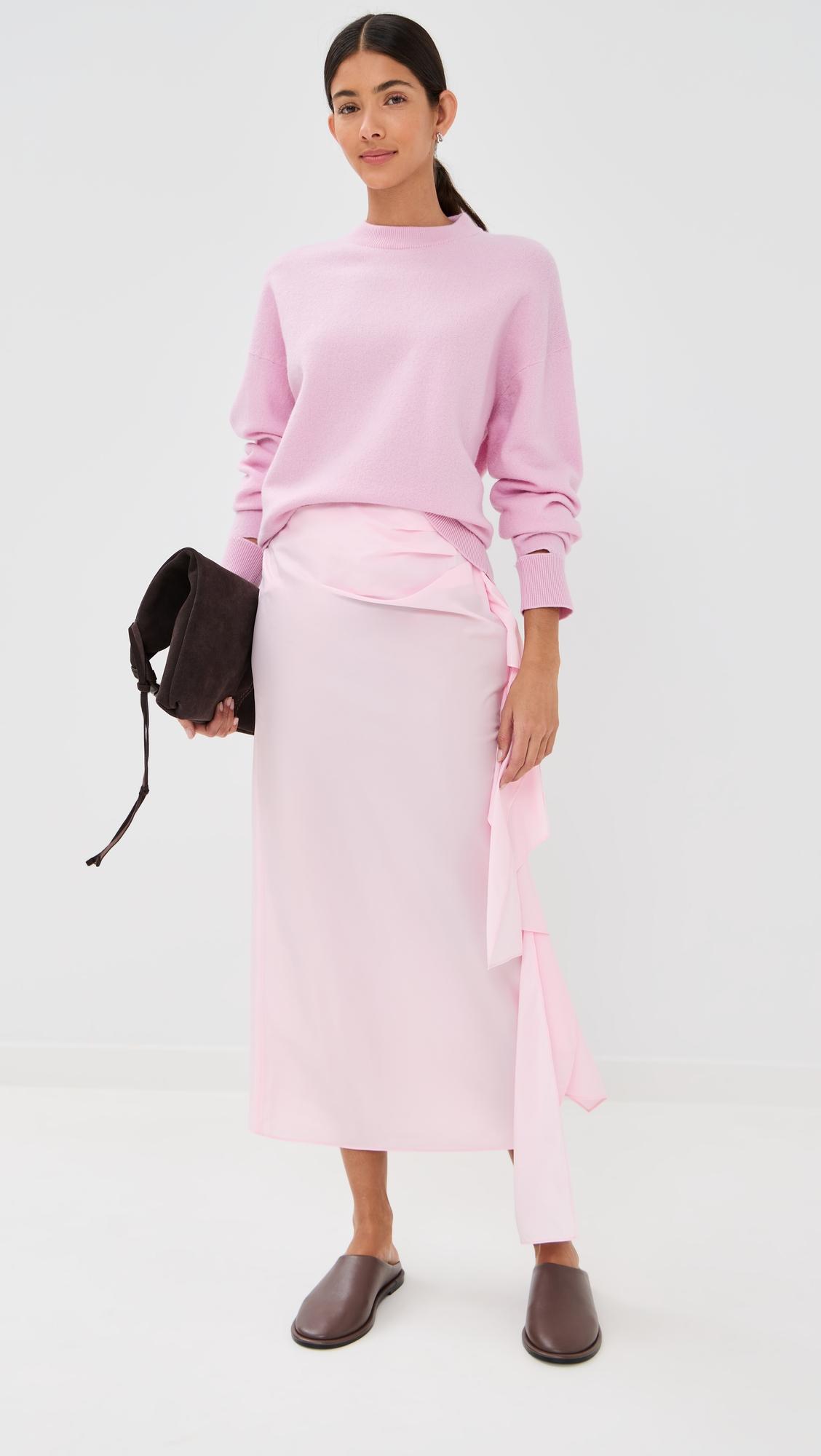 Italian Sporty Nylon Ribbon Skirt by TIBI