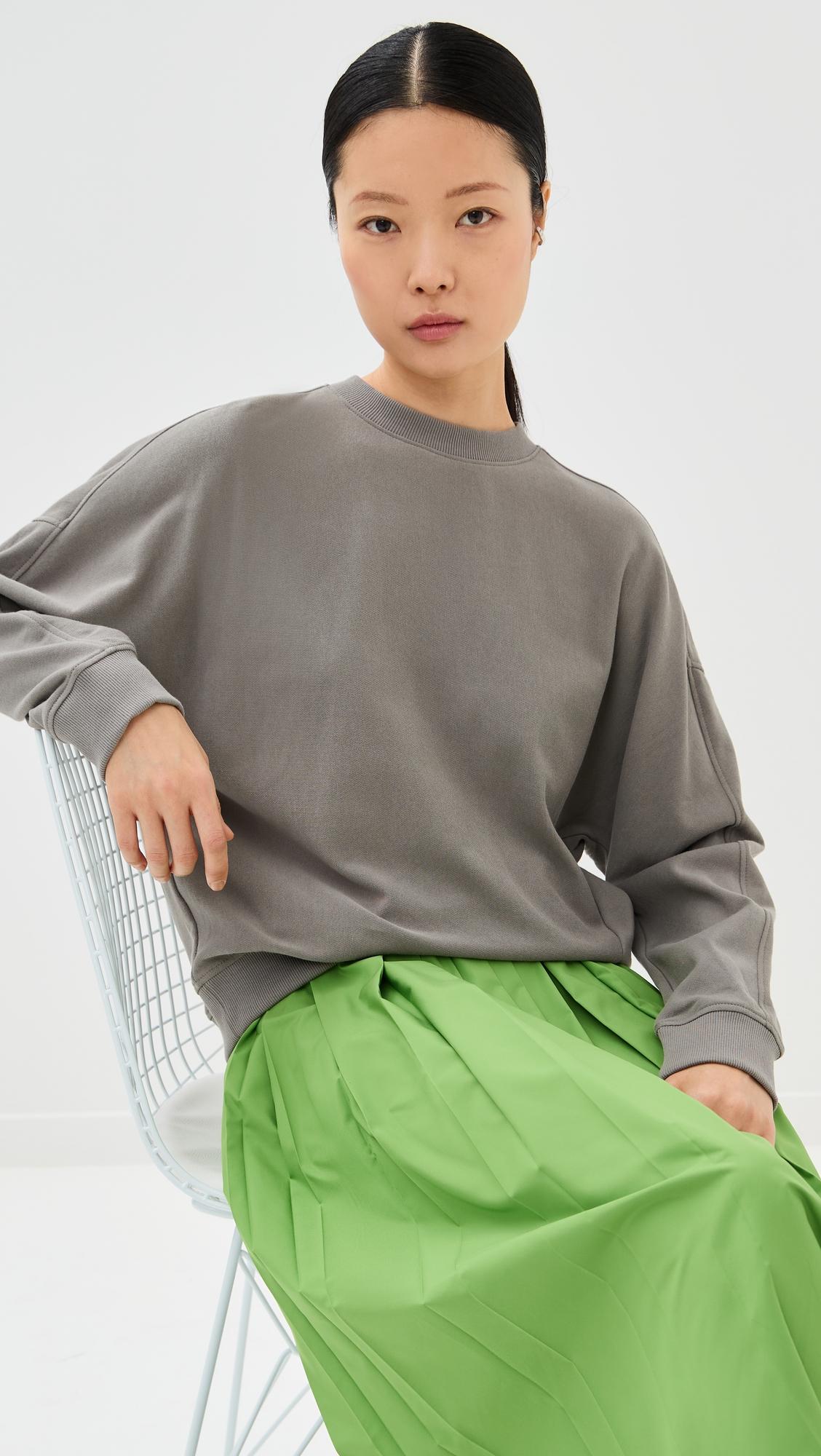 Lightweight Crew Neck Sweatshirt by TIBI