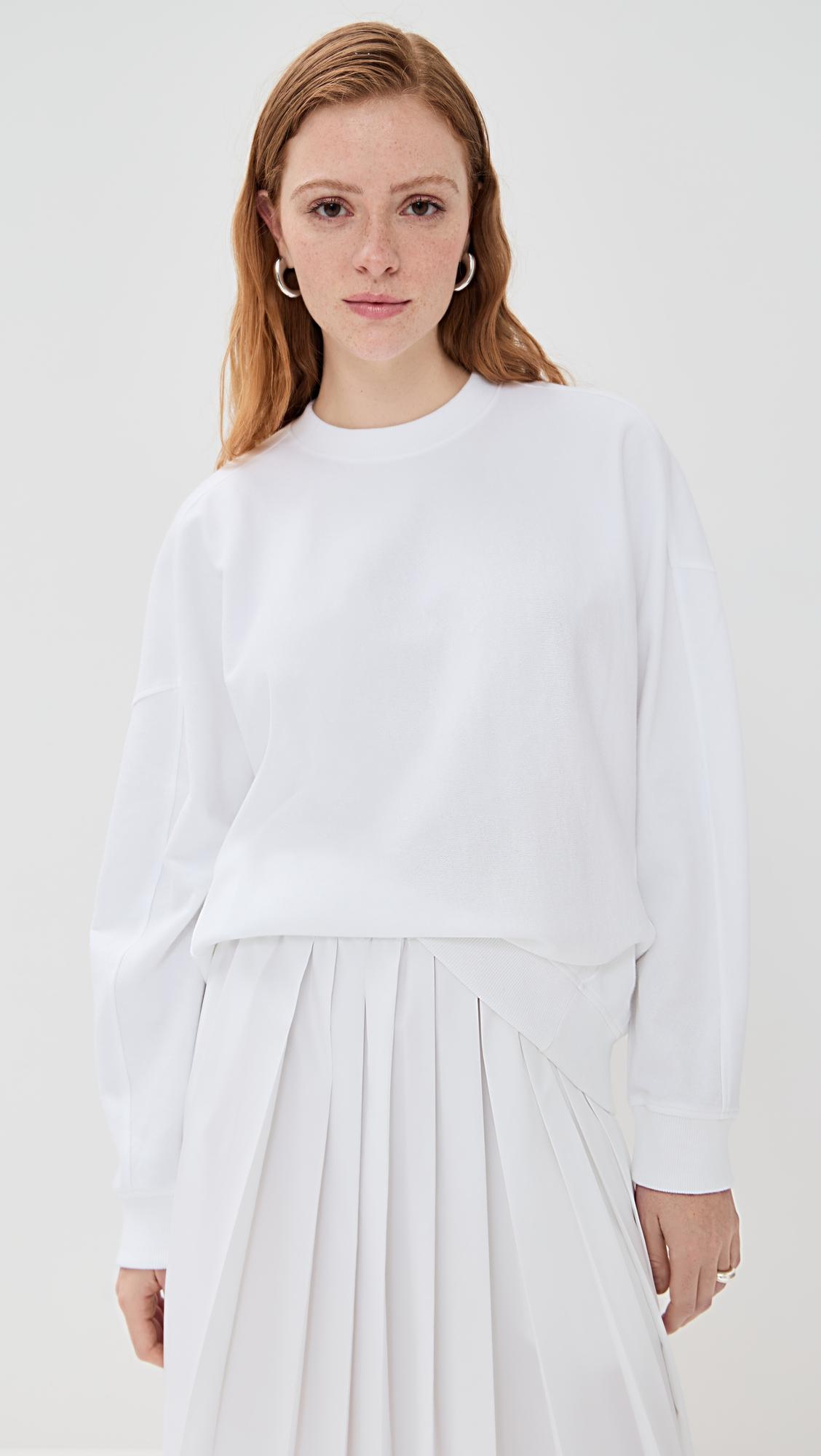 Lightweight Crew Neck Sweatshirt by TIBI