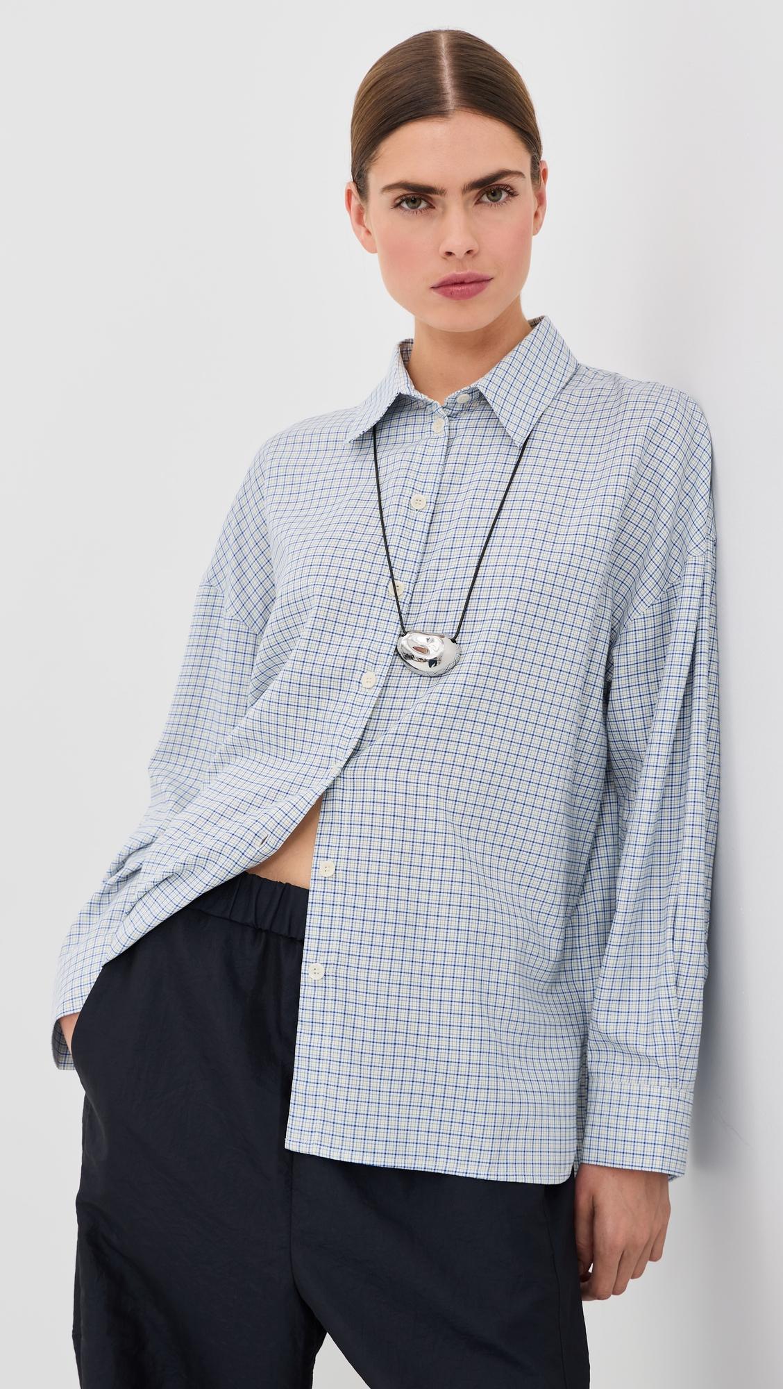 Linus Check Oversized Shirt by TIBI