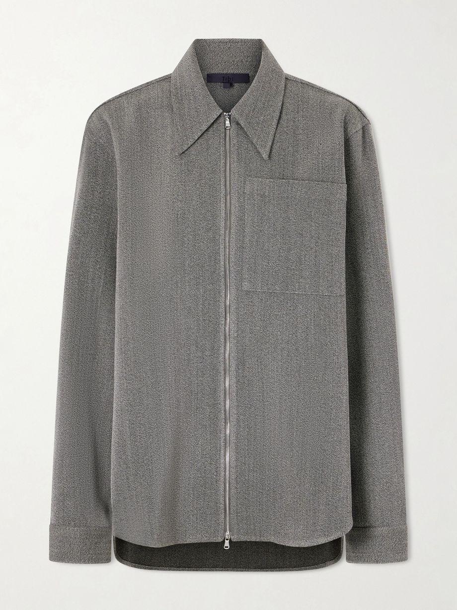 Mélange virgin wool zip-up jacket by TIBI