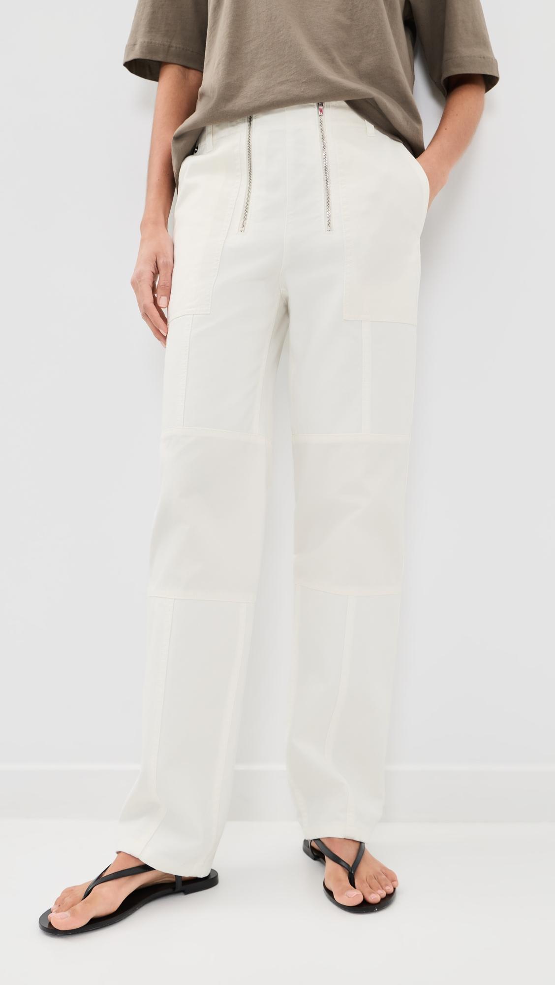 Patchwork Twill Cargo Fischer Jeans by TIBI