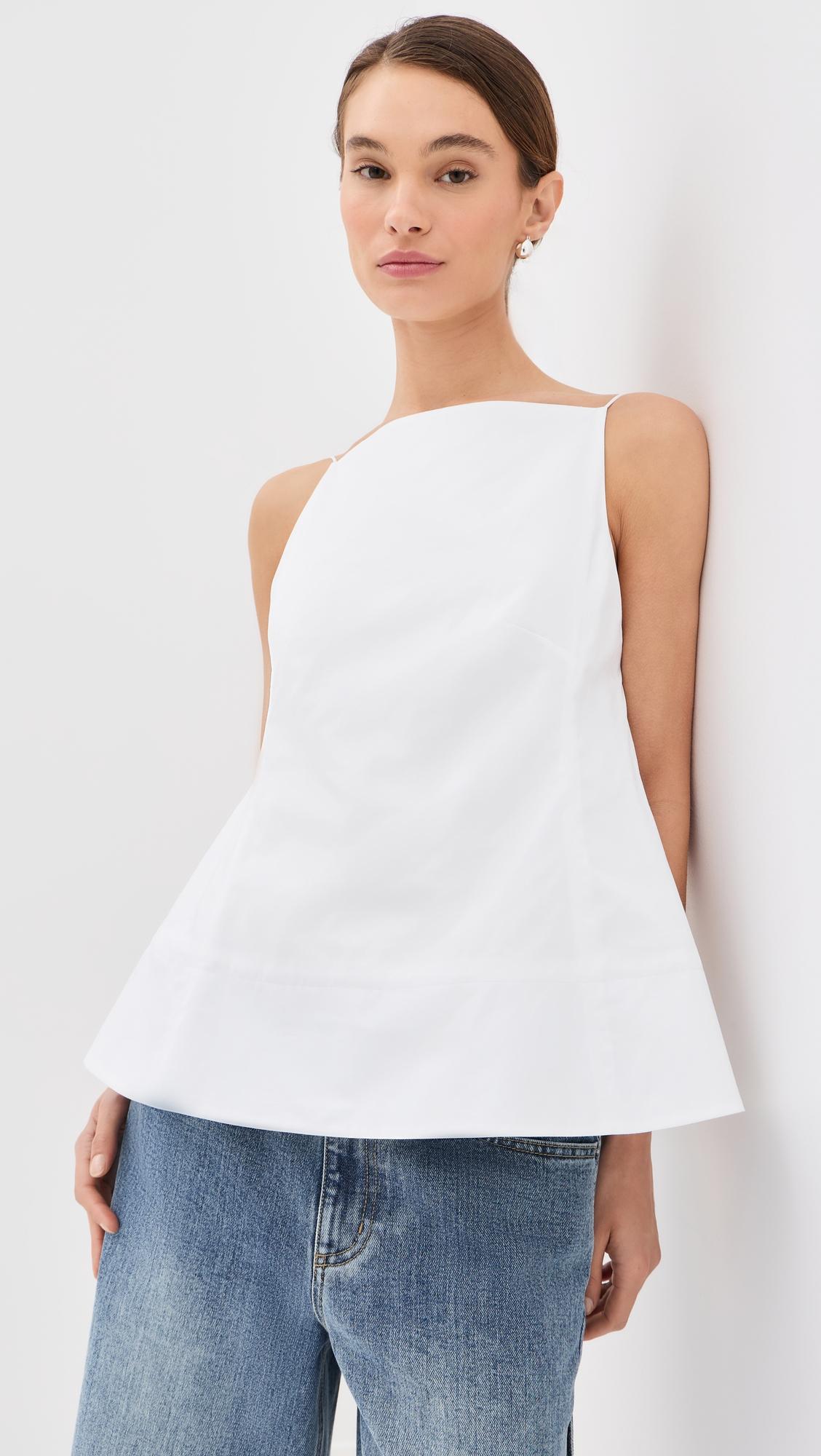 Poplin Strappy Open Back Top by TIBI
