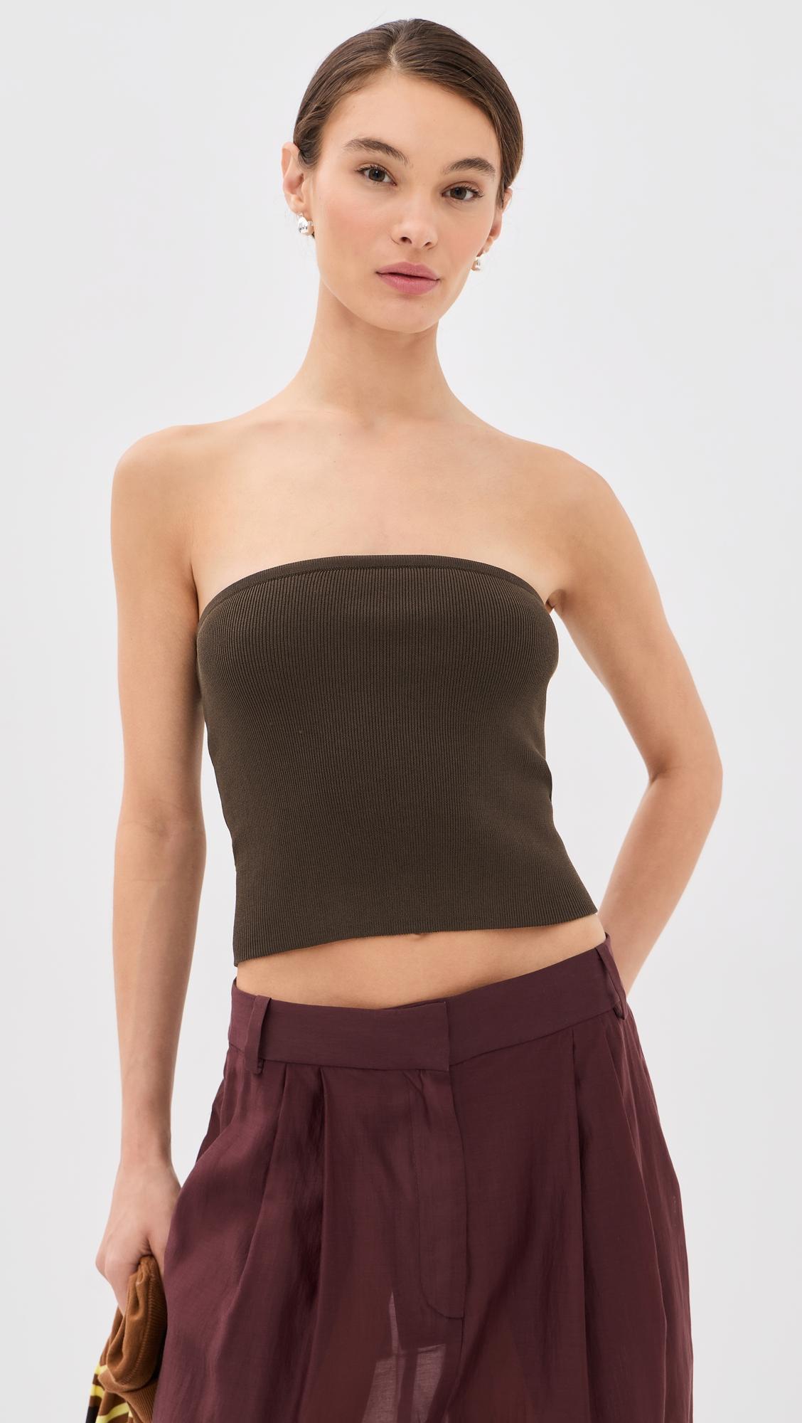 Ribbed Sweater Tube Top by TIBI