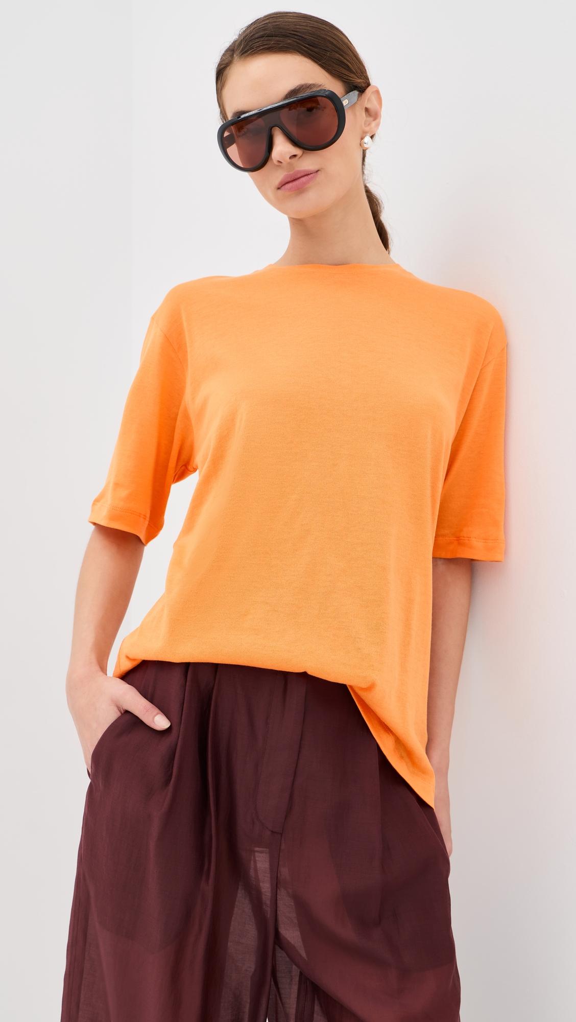 Sheer Crepe Knit Tee by TIBI