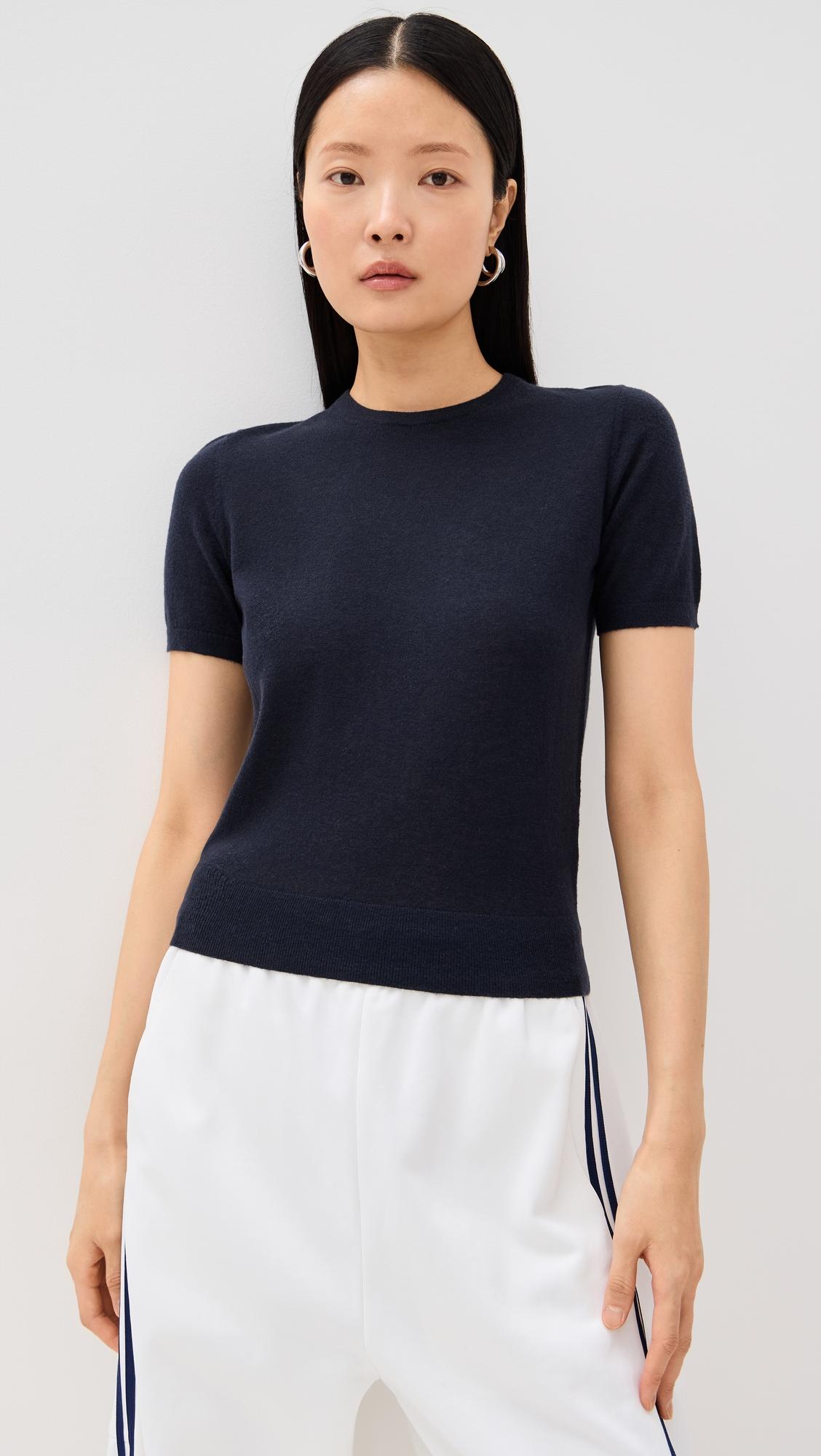 Skinlike Mercerized Wool Shrunken Tee by TIBI