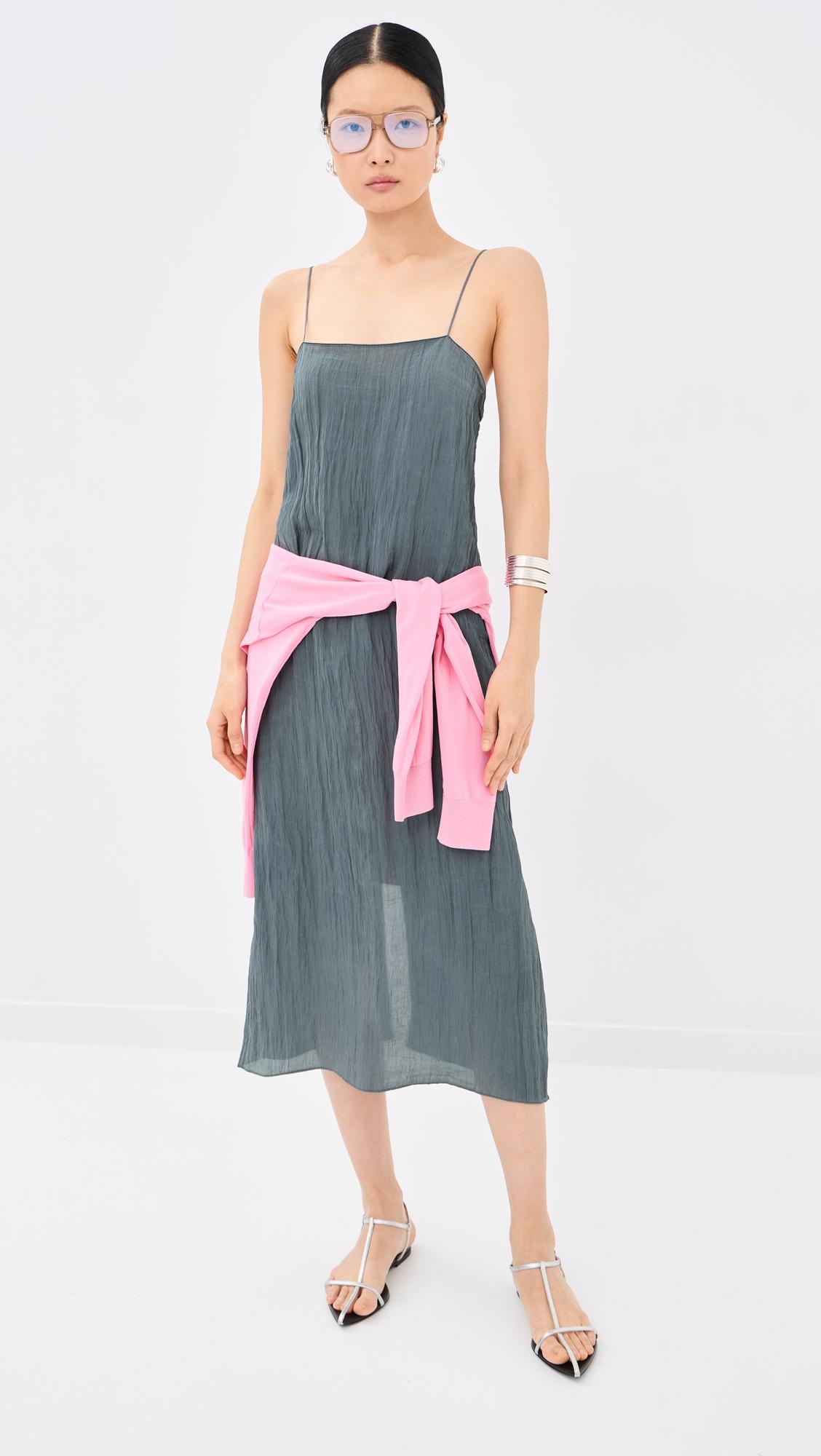 The Crinkle Slip Dress by TIBI