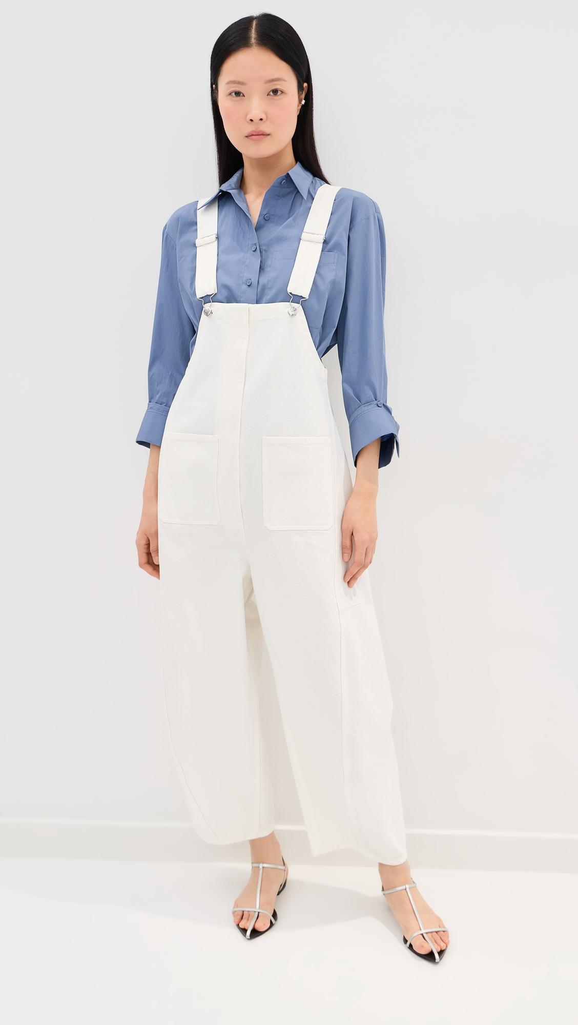 White Denim Jumpsuit by TIBI