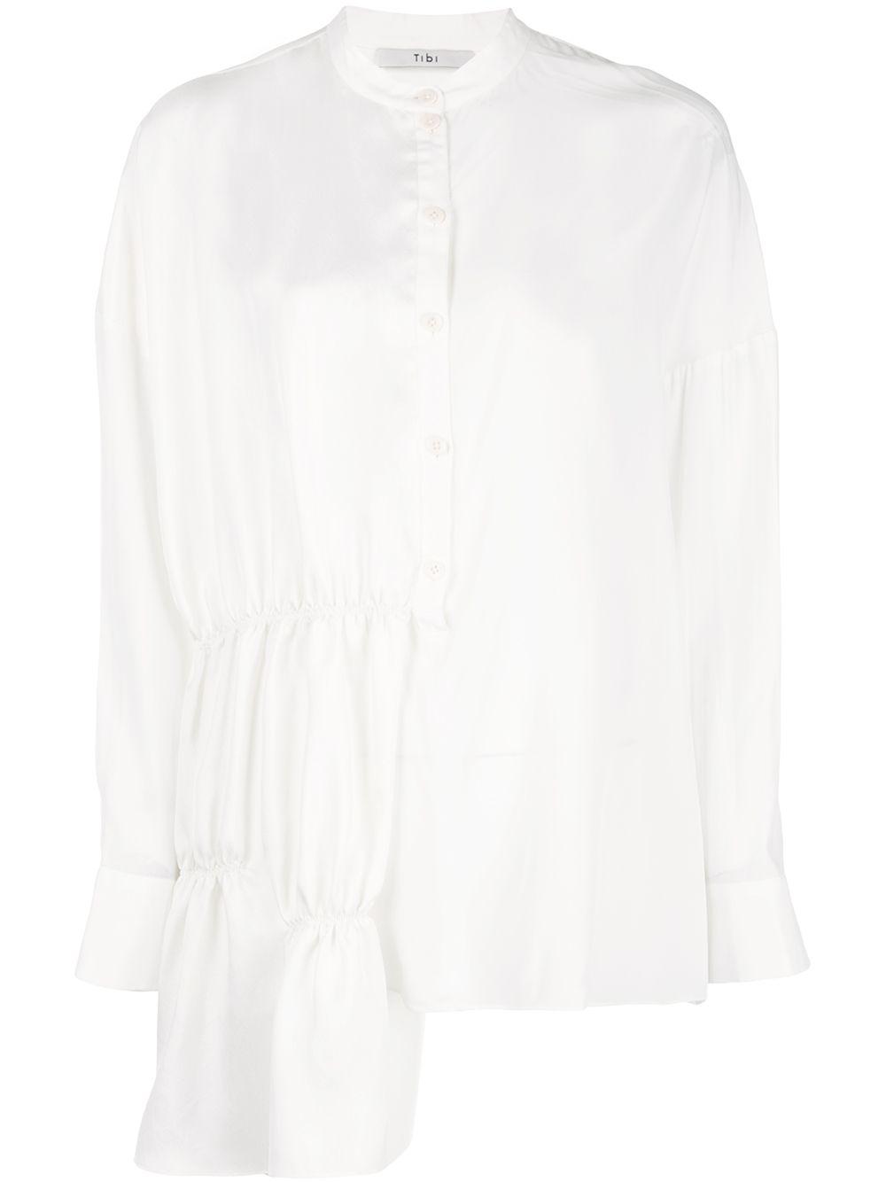 patchwork shirred tunic by TIBI