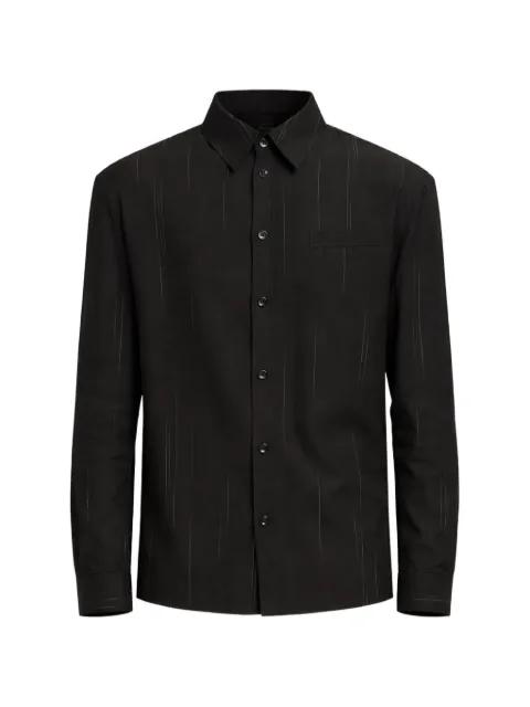 pinstriped detached button-down shirt by TIBI