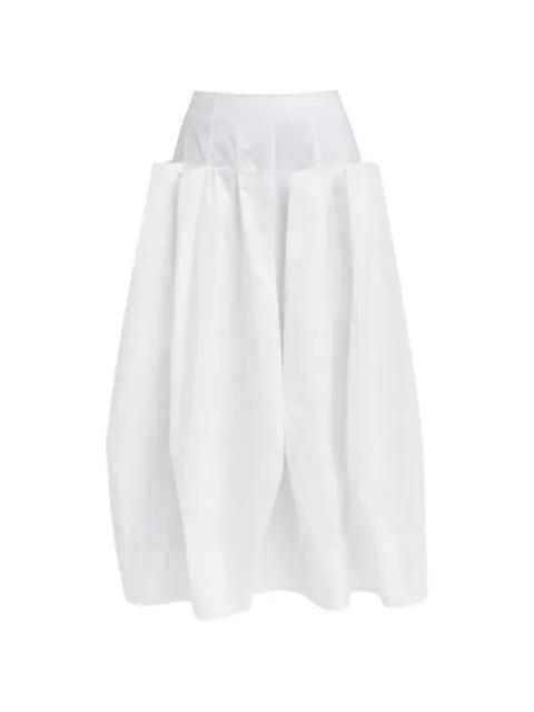 poplin midi skirt by TIBI