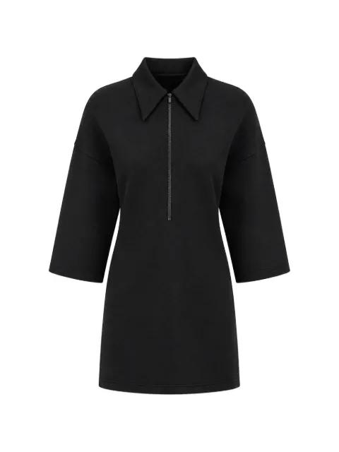 zip-front bonded mini dress by TIBI