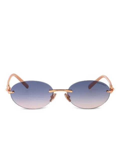 oval-frame metal sunglasses by TIFFANY&CO EYEWEAR