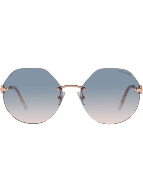 rimless gradient round sunglasses by TIFFANY&CO EYEWEAR