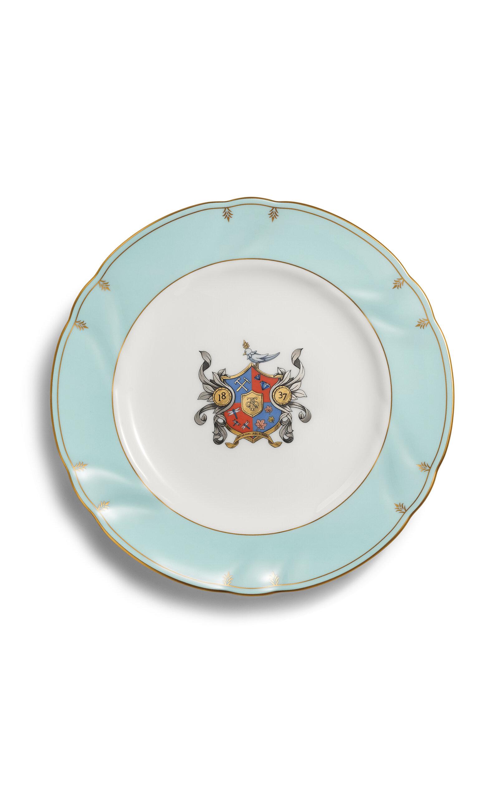 Tiffany & Co. - Crest Bone China Dessert Plate - Blue - Moda Operandi by TIFFANY&CO.