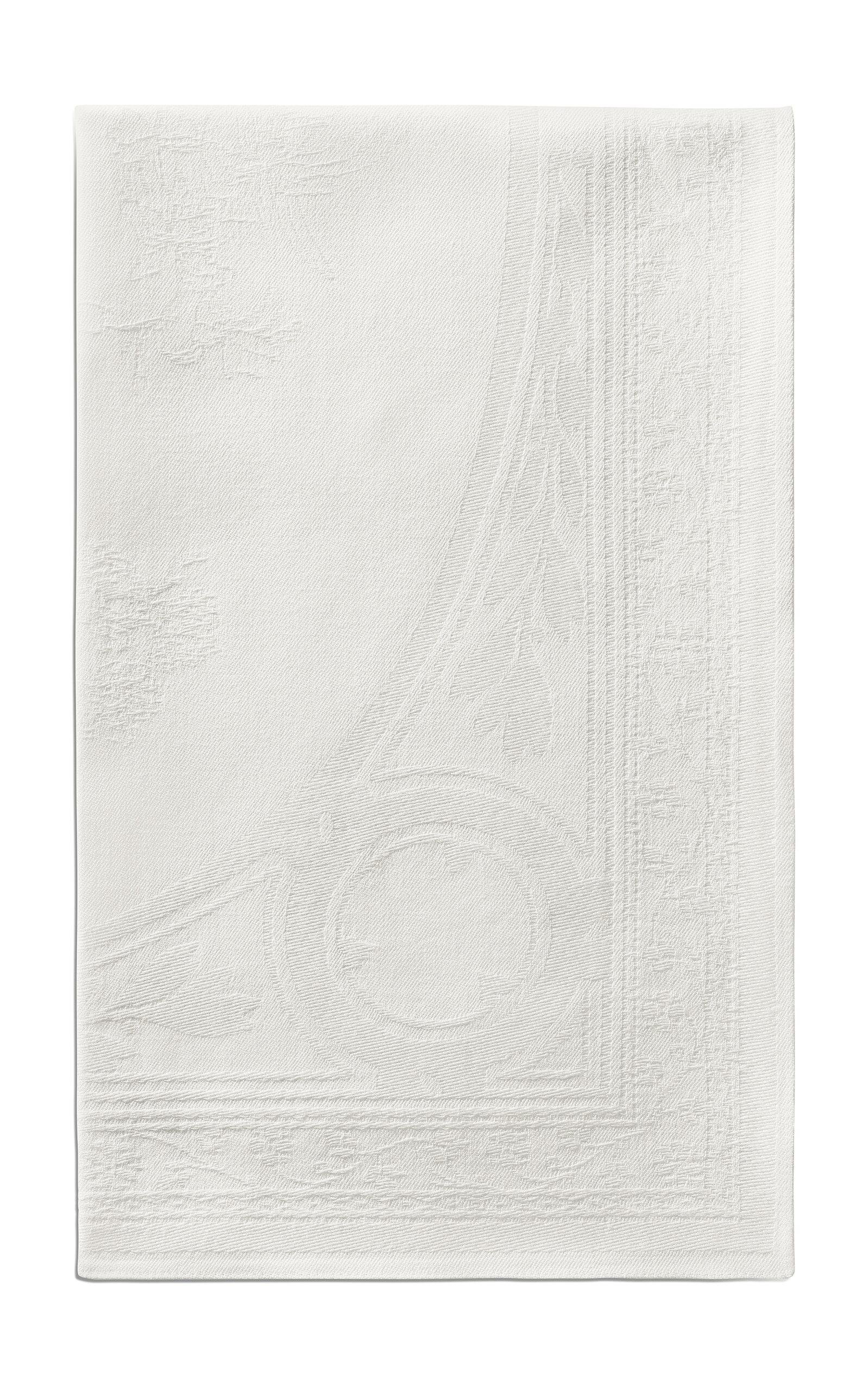 Tiffany & Co. - Crest Embroidered-Linen Napkin - White - Moda Operandi by TIFFANY&CO.