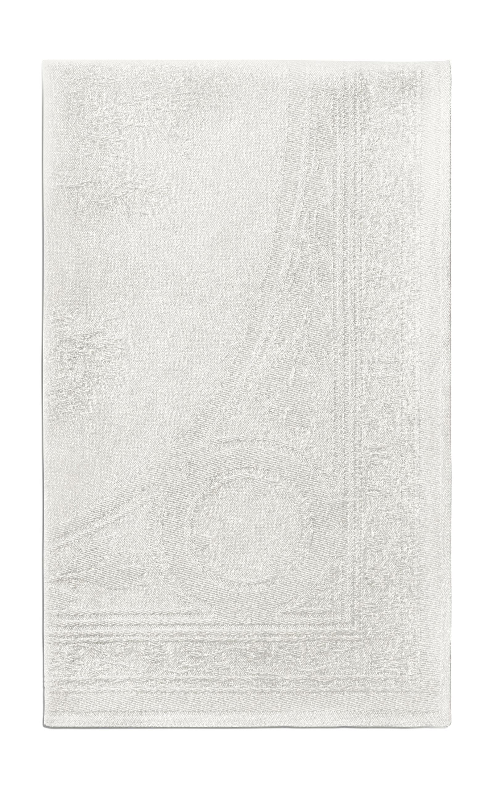 Tiffany & Co. - Crest Embroidered-Linen Napkin - White - Moda Operandi by TIFFANY&CO.