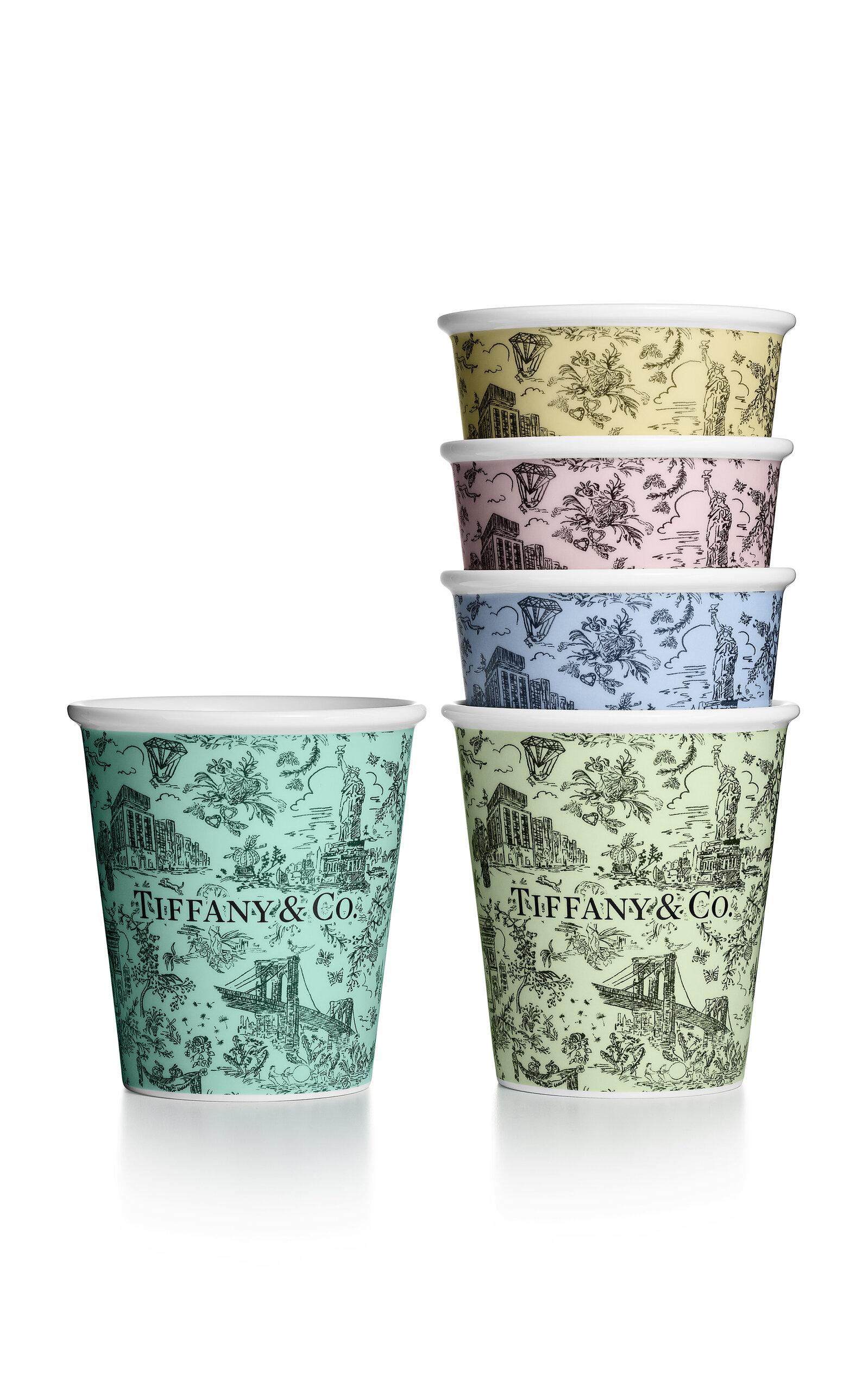 Tiffany & Co. - Exclusive Set-of-Five Toile China Coffee Cups - Multi - Moda Operandi by TIFFANY&CO.