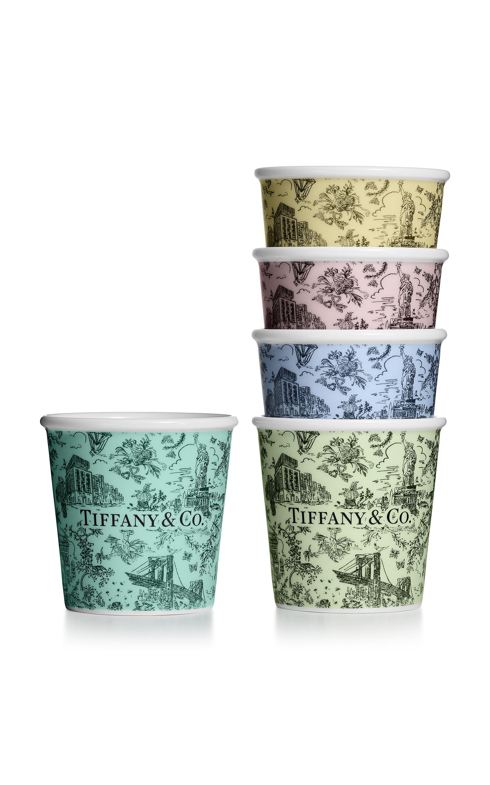 Tiffany & Co. - Exclusive Set-of-Five Toile China Espresso Cups - Multi - Moda Operandi by TIFFANY&CO.