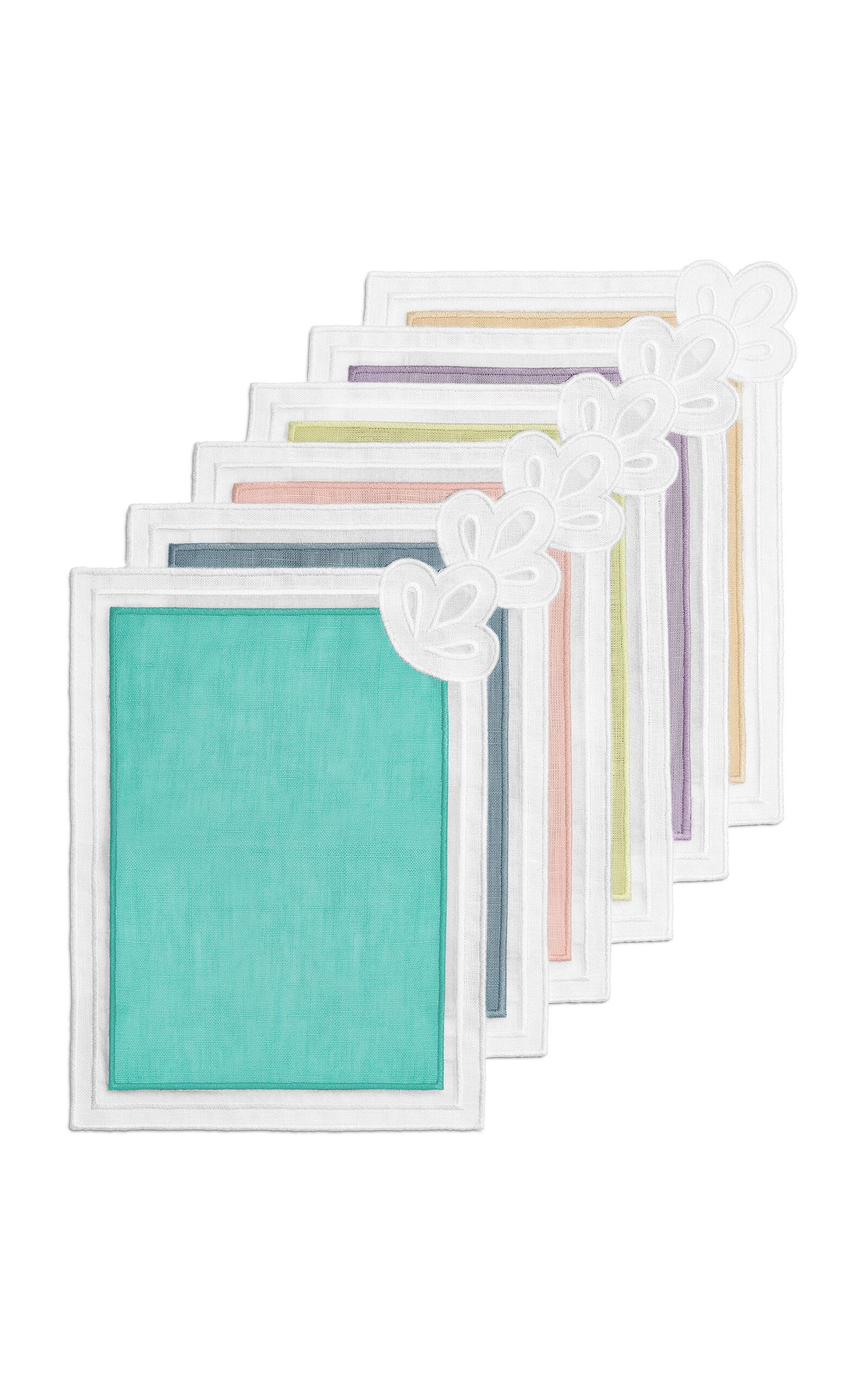 Tiffany & Co. - Exclusive Set-of-Six Essentials Linen Cocktail Napkins - Multi - Moda Operandi by TIFFANY&CO.
