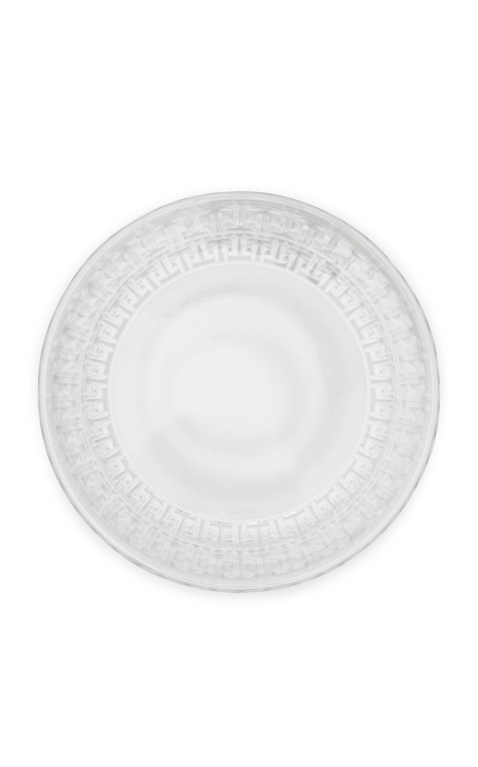 Tiffany & Co. - Exclusive Tiffany T True Round Crystal Platter - Clear - Moda Operandi by TIFFANY&CO.