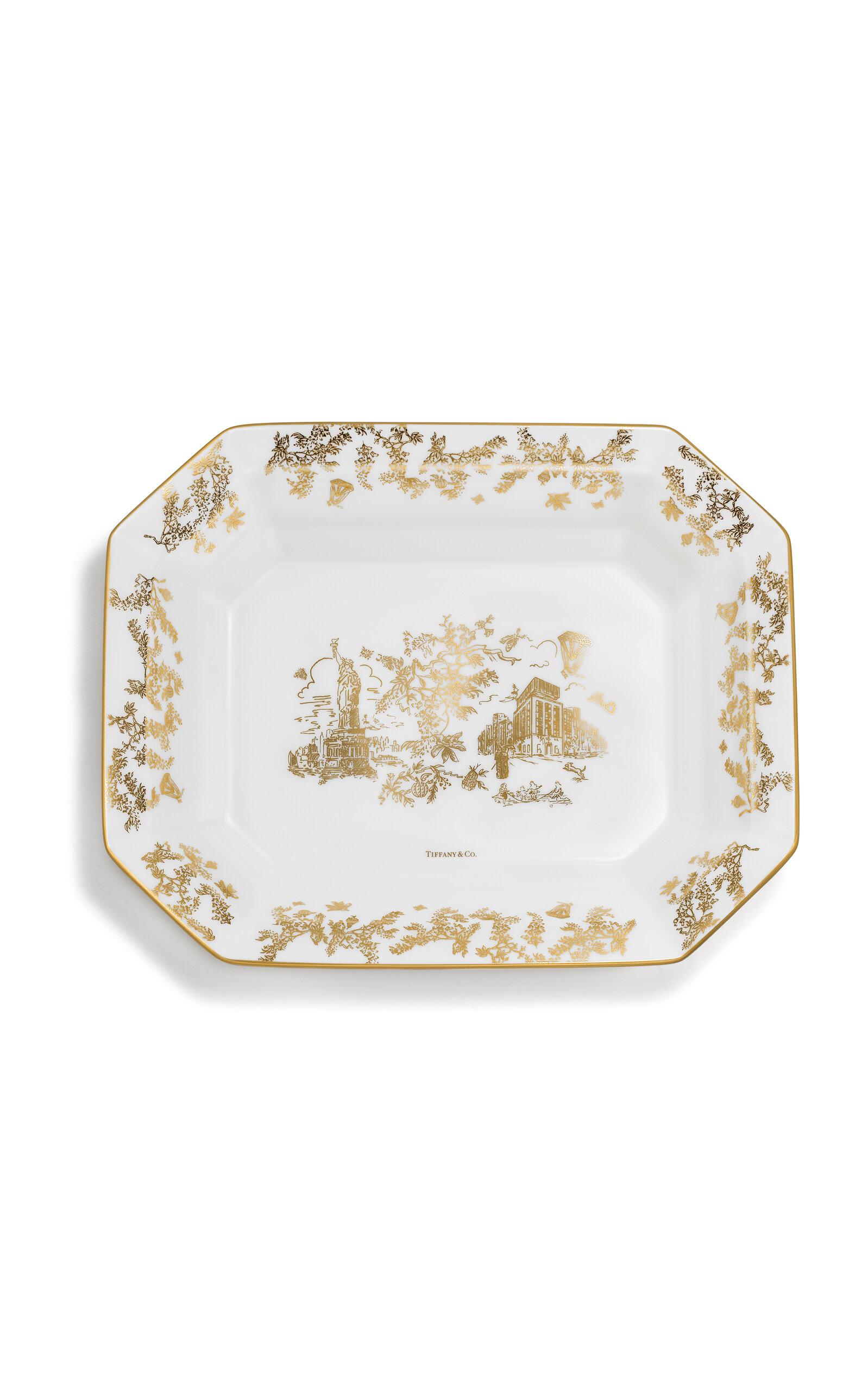 Tiffany & Co. - Exclusive Toile China Platter - Metallic - Moda Operandi by TIFFANY&CO.