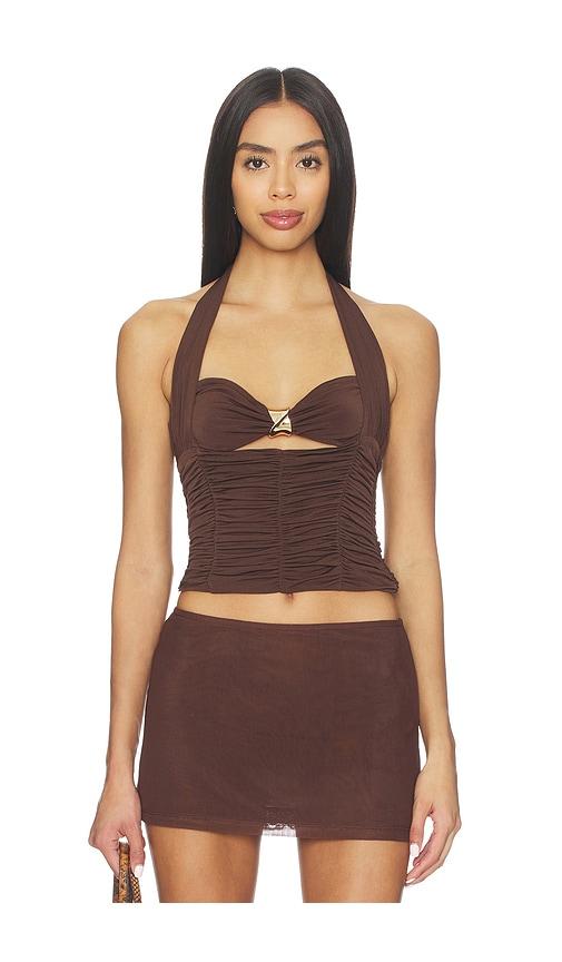 Tiger Mist Briallen Top in Chocolate by TIGER MIST