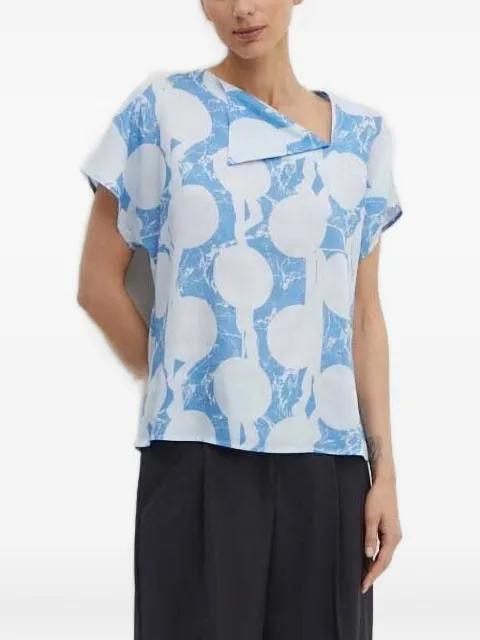 abstract-print short-sleeved blouse by TIGER OF SWEDEN