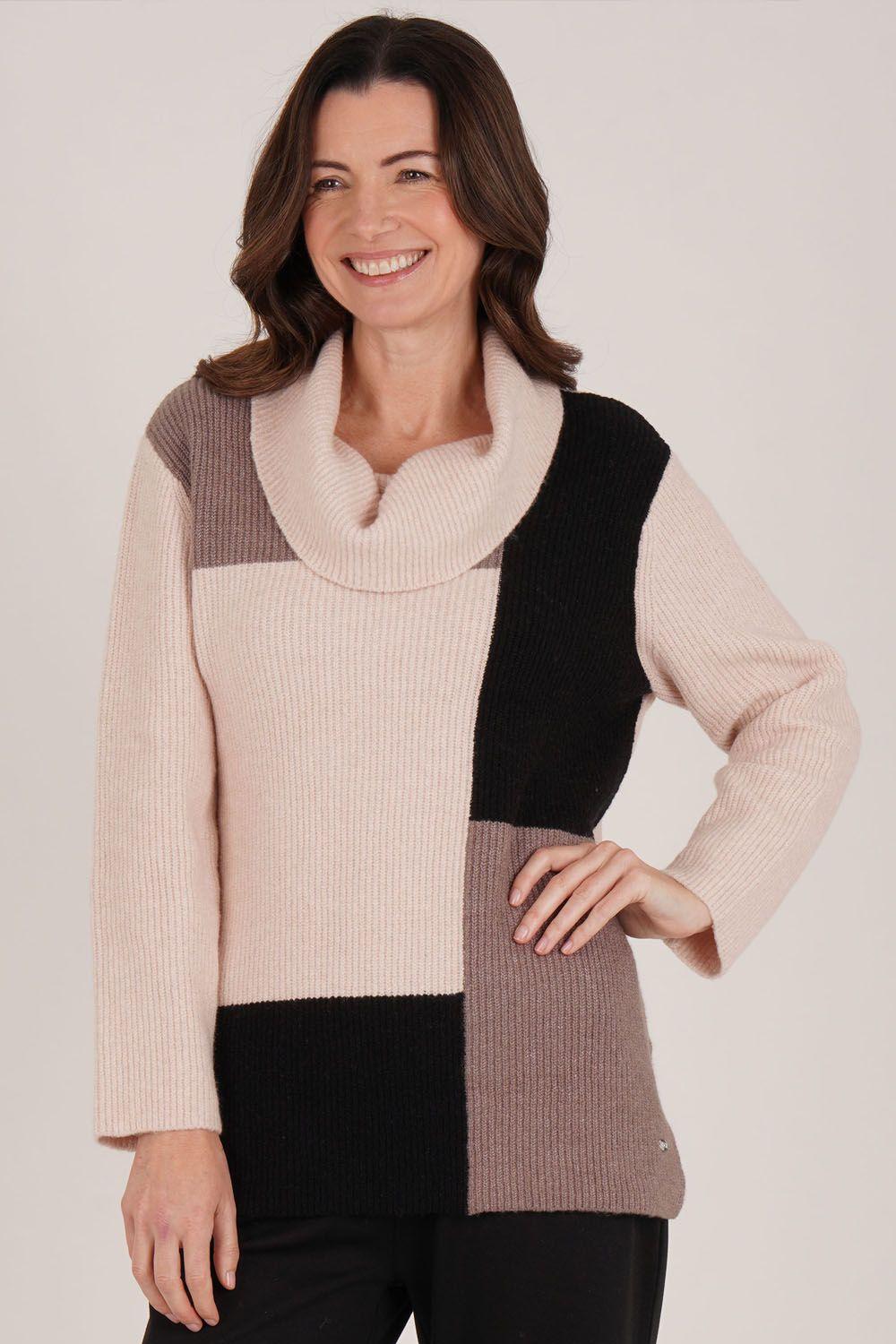 Colour Block Knitted Jumper by TIGI