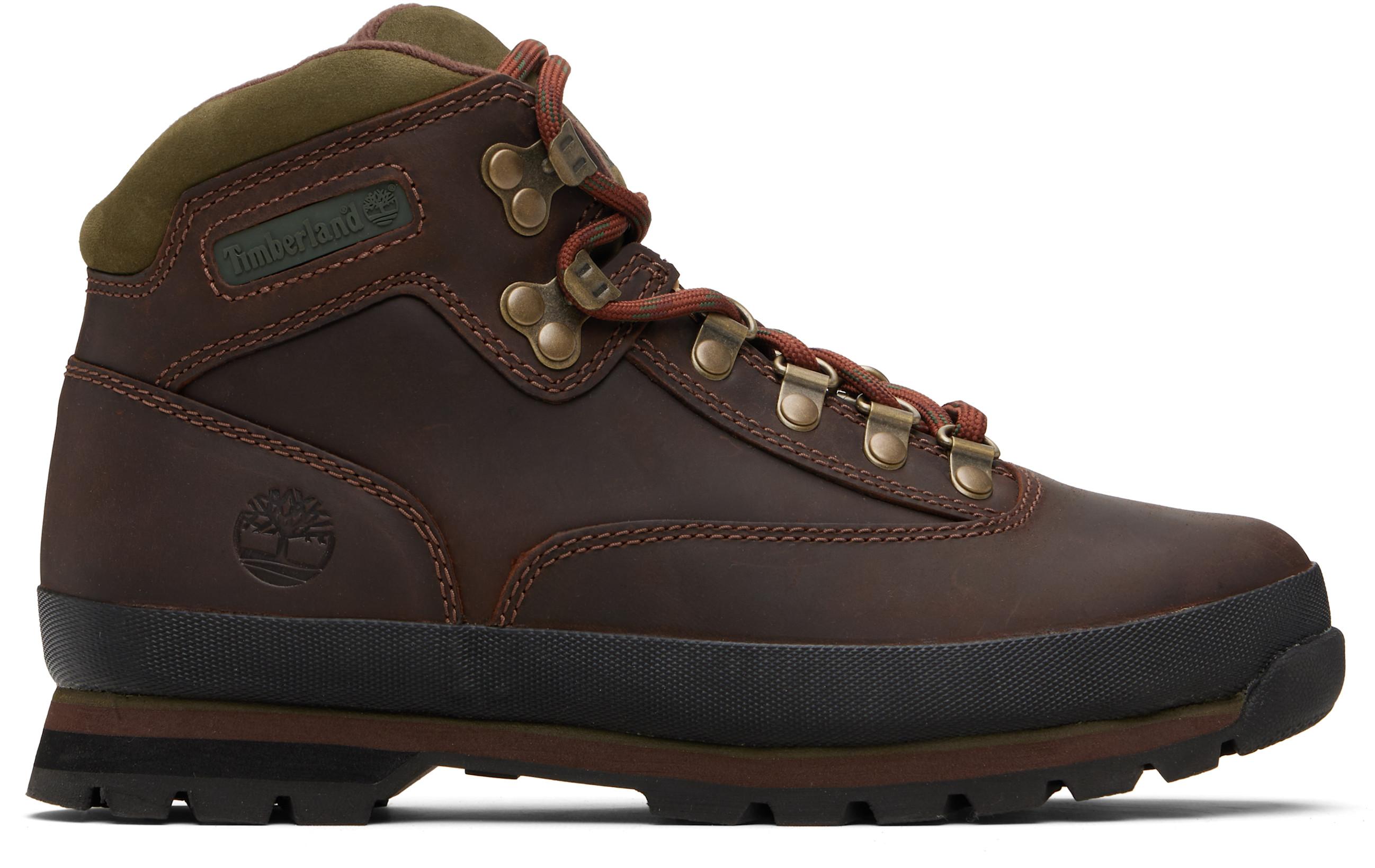 Brown Euro Hiker Leather Boots by TIMBERLAND