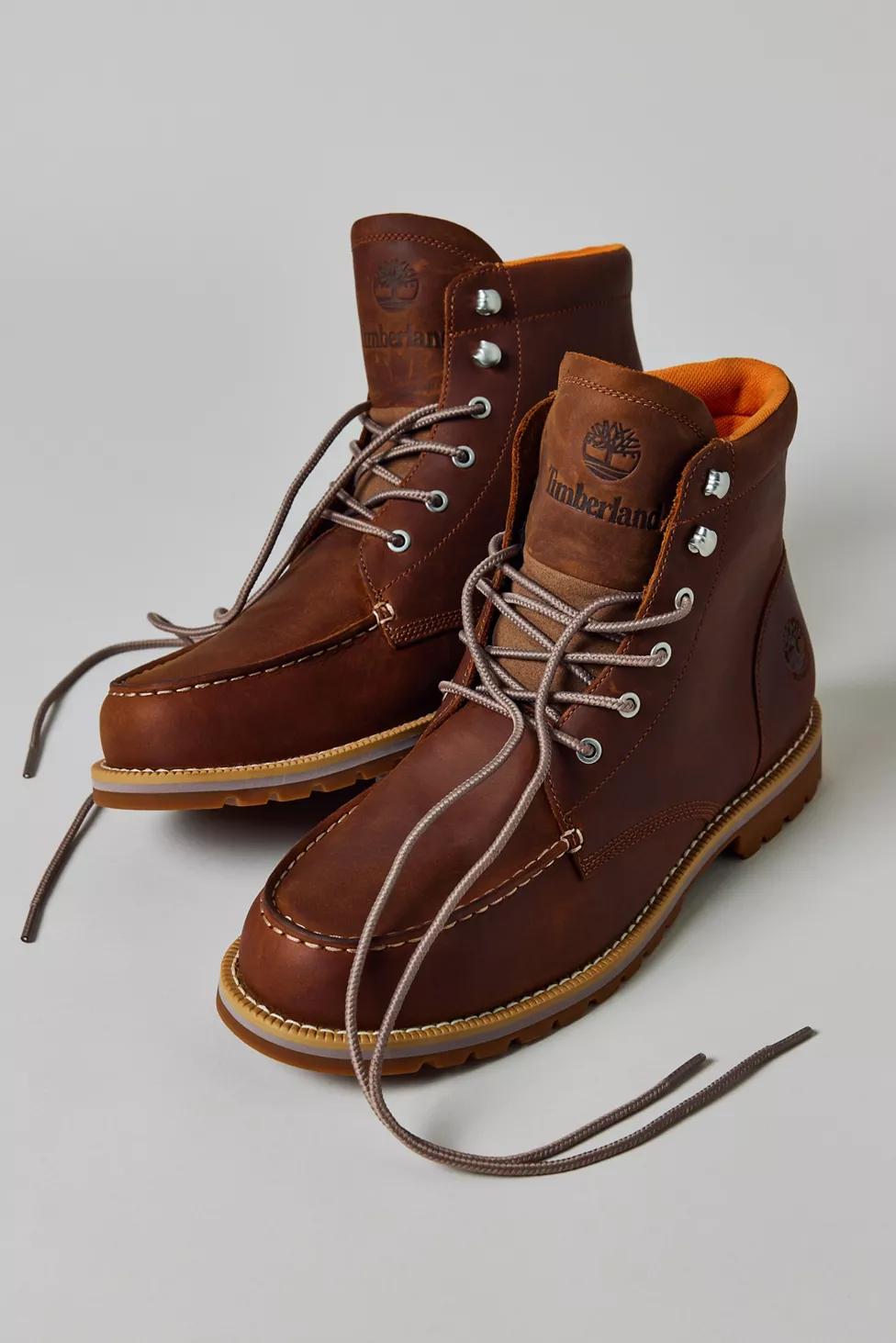 Timberland Men's Mid Waterproof Lace-Up Moc Toe Leather Boots by TIMBERLAND