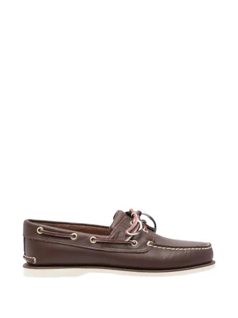 lace-up leather boat shoes by TIMBERLAND
