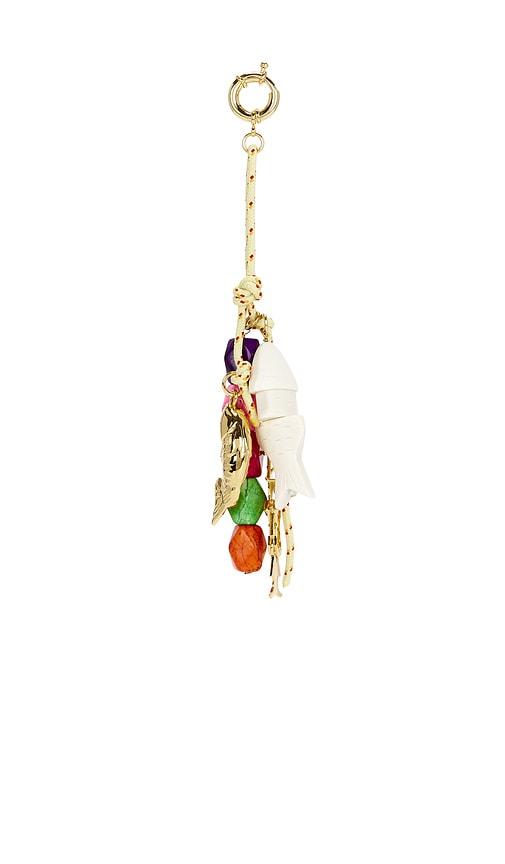 Timeless Pearly Charms Rope Keychain in Metallic Gold by TIMELESS PEARLY
