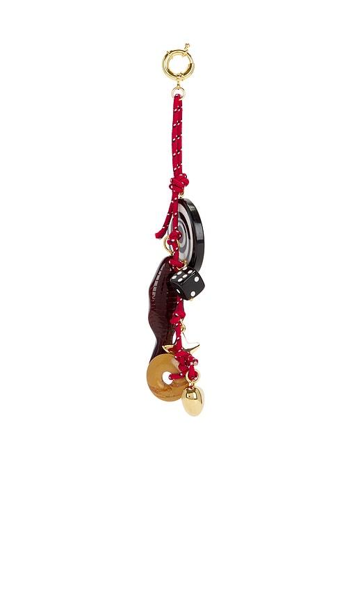 Timeless Pearly Charms Rope Keychain in Red by TIMELESS PEARLY