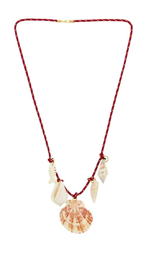 Timeless Pearly Shells Rope Necklace in Red by TIMELESS PEARLY