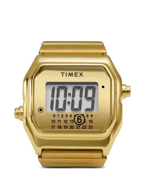 x MM6 T80 digital bijoux steel 20mm ring watch by TIMEX