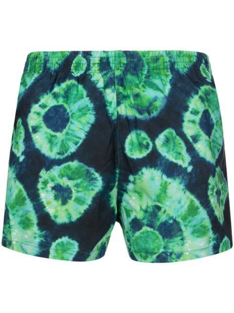 Shibori pattern swim shorts by TIMO TRUNKS