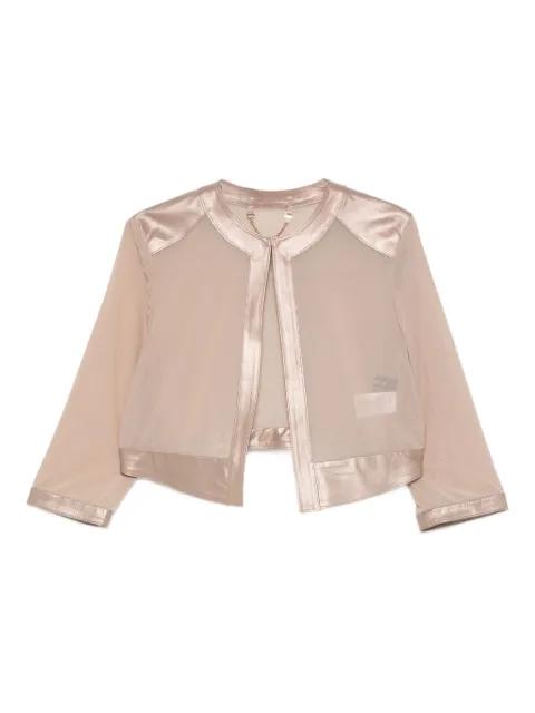 sheer-panel jacket by TIMOTEA