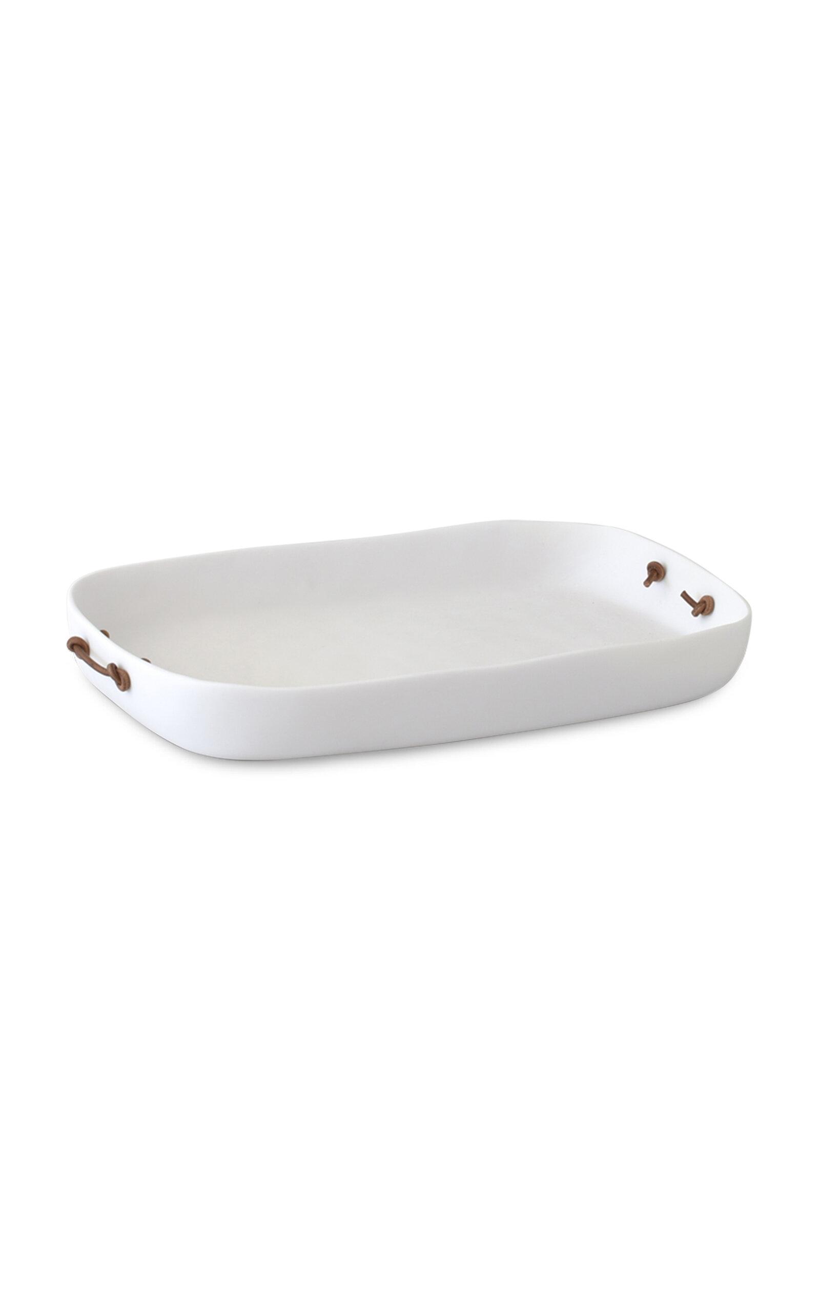 Tina Frey Designs - Cuadrado Extra Large Resin Tray - White - Moda Operandi by TINA FREY DESIGNS